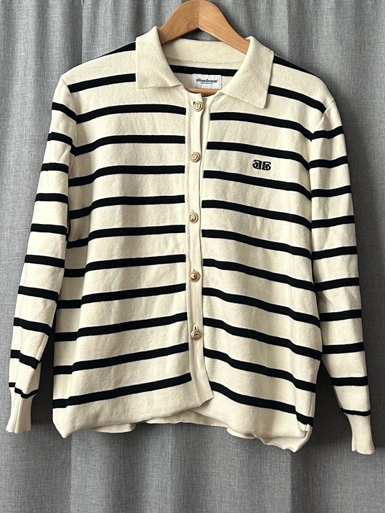 Ellandemm Tops - Ellandemm Black Striped Button Up Shirt
